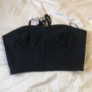 Lace up corset crop top